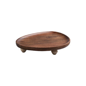 Walnut Wood Footed Serving Tray