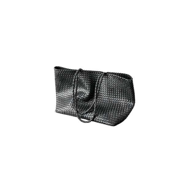 Woven PU Leather Shoulder Tote