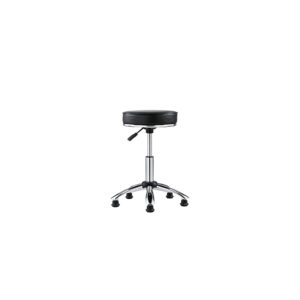 Premium Black Leather Adjustable Stool