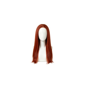 Premium Copper Red Long Straight Lace Front Wig High Density Natural Hairline Synthetic Glueless Daily Fashion Hair