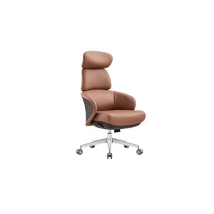 Luxury Eco-Leather Executive Office Chair with Integrated Armrests