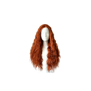 Lace Front Ginger Red Long Wavy Wig Heat Resistant Synthetic Hair