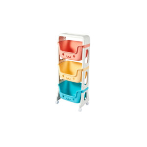Kids' Multi-Tier Rolling Toy Organizer Trolley