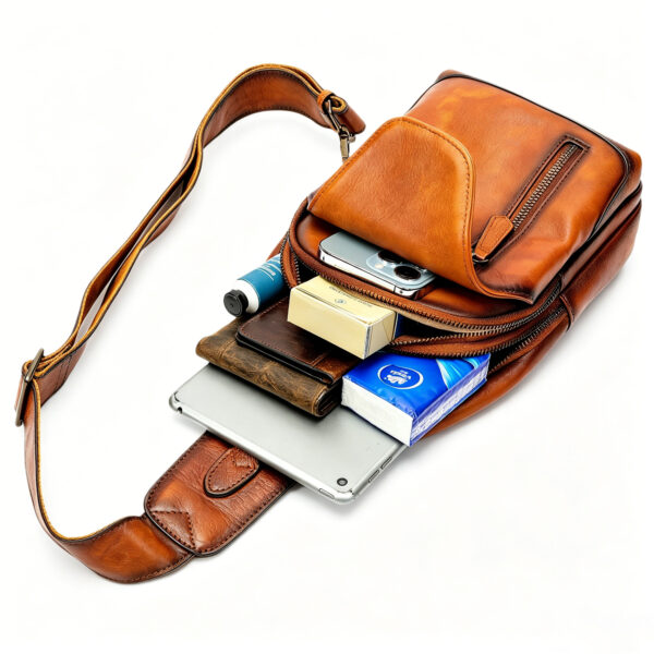 Cowhide Leather Sling Bag