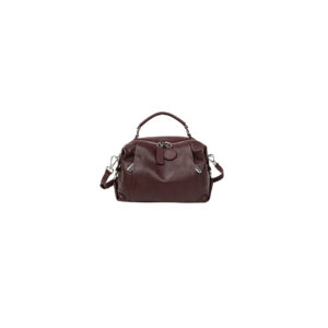 Three-Compartment Cowhide Leather Crossbody Bag