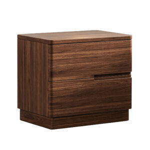 Walnut and Plywood Bedside Table