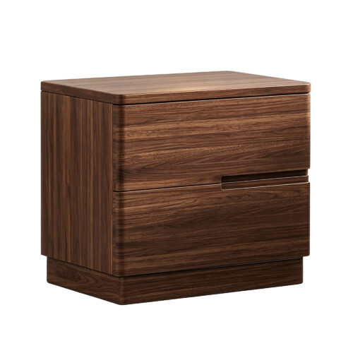 Walnut and Plywood Bedside Table