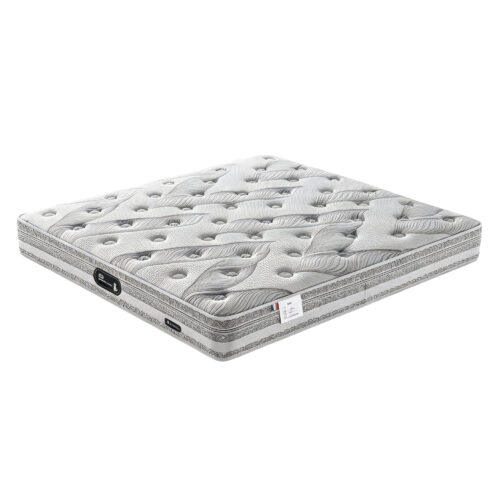 White Leaf-Pattern Latex Pocket-Spring Mattress