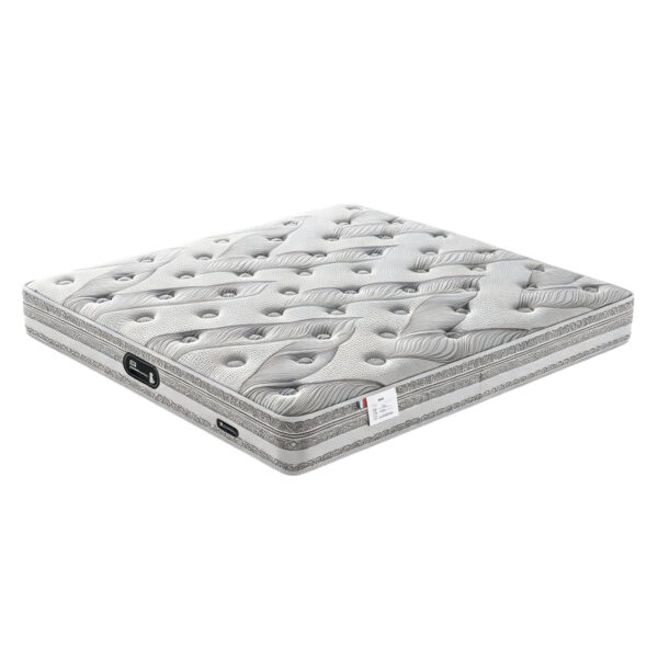 White Leaf-Pattern Latex Pocket-Spring Mattress