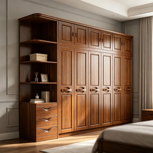 Bedroom Wardrobe with Side Storage