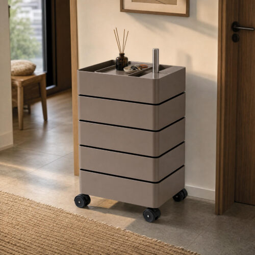 Rotating Multi-Tier Storage Cabinet