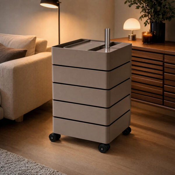 Rotating Multi-Tier Storage Cabinet
