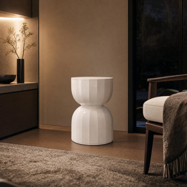 Fluted Hourglass Stool / Side Table