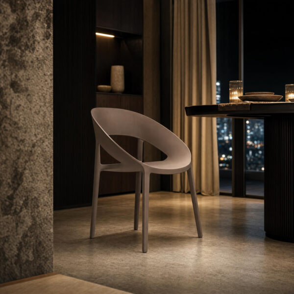 Mia Curved-Arm Dining Chair