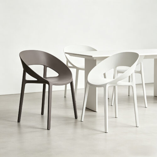 Mia Curved-Arm Dining Chair