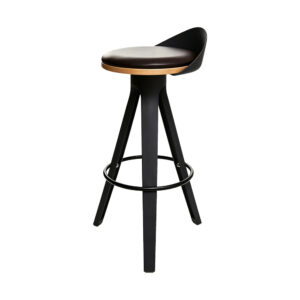 Trio Beech Wood Swivel Bar Stool