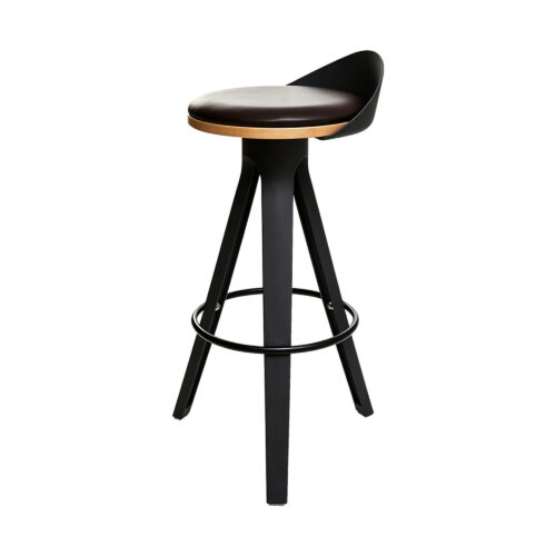 Trio Beech Wood Swivel Bar Stool