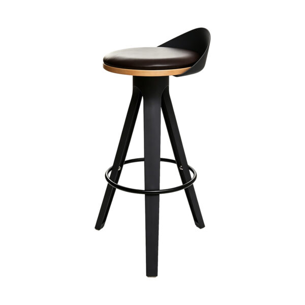 Trio Beech Wood Swivel Bar Stool