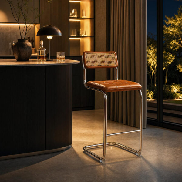 Woven Rattan Bar Stool
