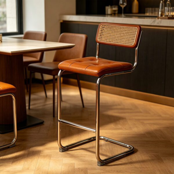 Woven Rattan Bar Stool