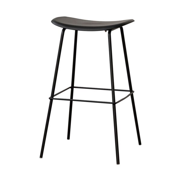 Curved Shell Bar Stool with Metal Frame