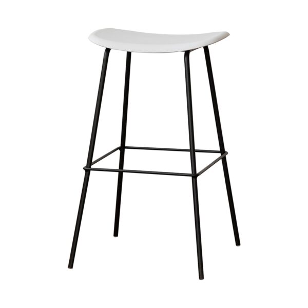 Curved Shell Bar Stool with Metal Frame