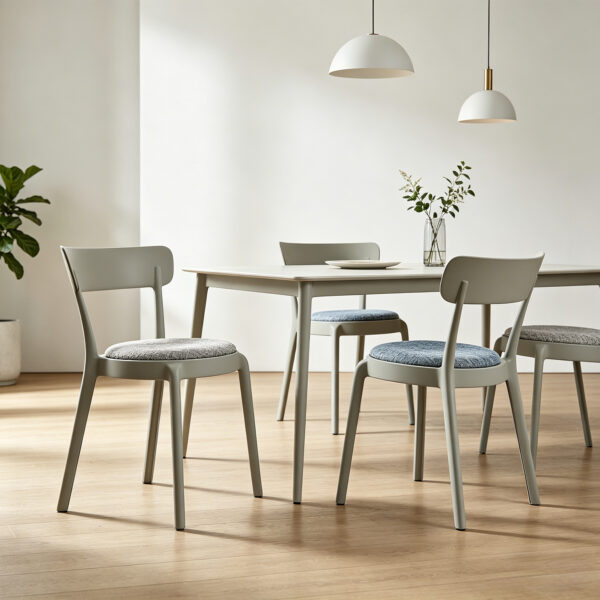 Shell Dining Chair with Upholstered Seat