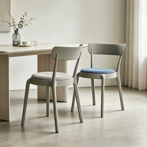 Shell Dining Chair with Upholstered Seat