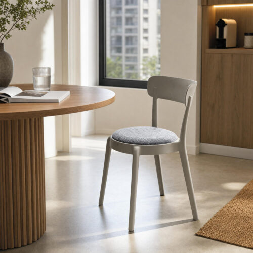 Shell Dining Chair with Upholstered Seat