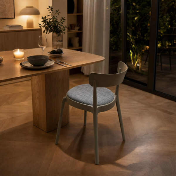 Shell Dining Chair with Upholstered Seat