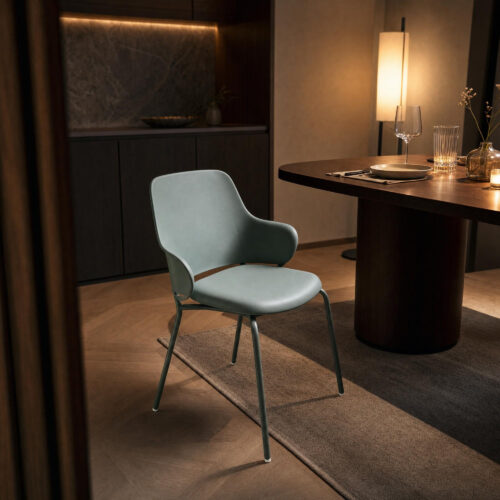 Sage Green Contoured Dining Chair