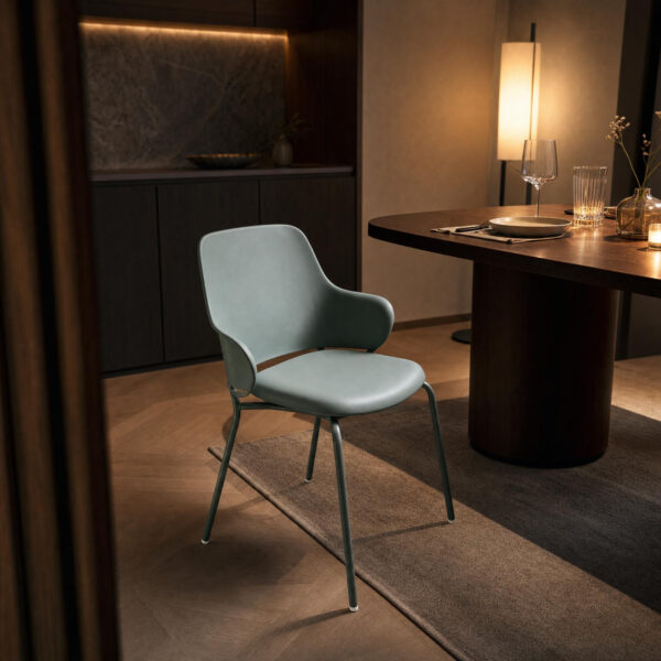 Sage Green Contoured Dining Chair