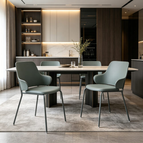 Sage Green Contoured Dining Chair
