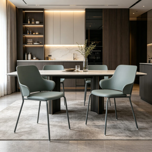 Sage Green Contoured Dining Chair