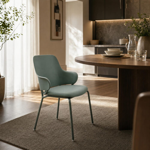 Sage Green Contoured Dining Chair