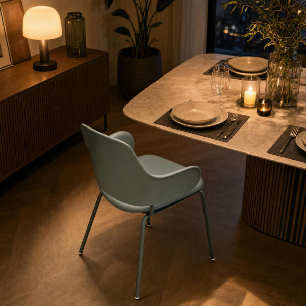 Sage Green Contoured Dining Chair
