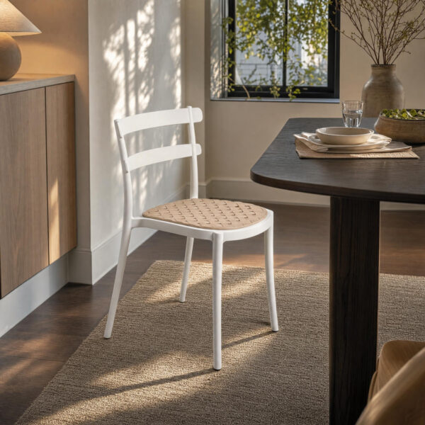 Rattan-Texture Dining Chair