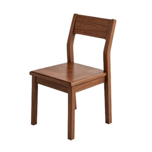 Walnut Open-Back Dining Chair