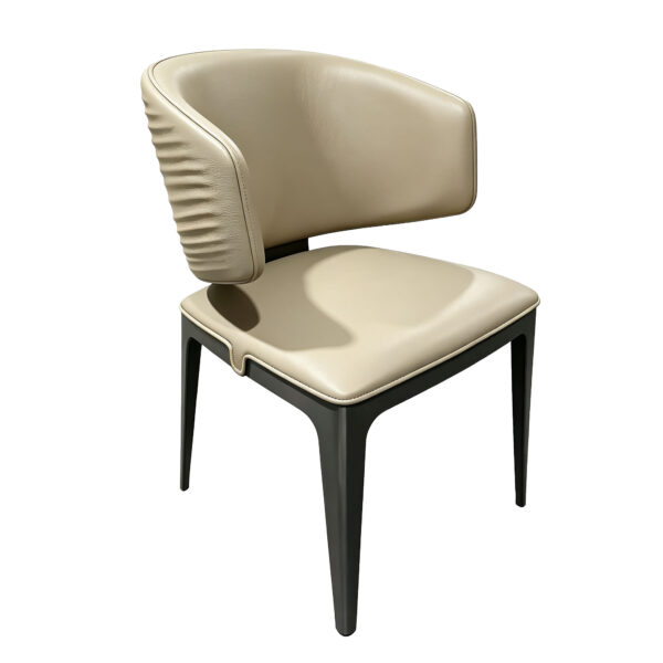 Set of 2 PU Upholstered Dining Chairs with Stainless Steel Frames
