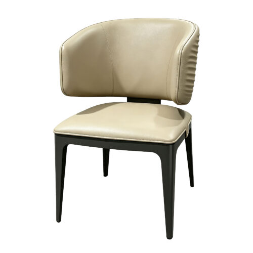 Set of 2 PU Upholstered Dining Chairs with Stainless Steel Frames