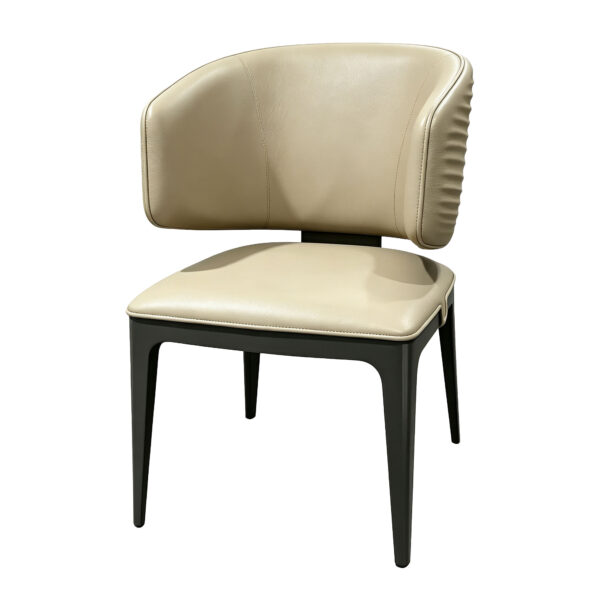 Set of 2 PU Upholstered Dining Chairs with Stainless Steel Frames