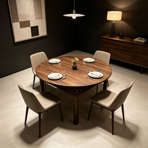 Rounded Extendable Dining Table