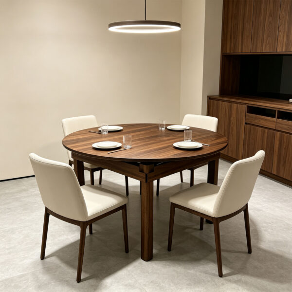 Rounded Extendable Dining Table