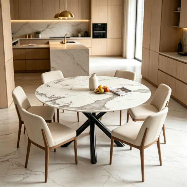 Star Base Sintered Stone Round Dining Table