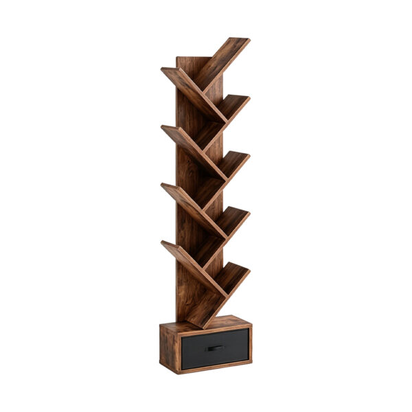 Industrial Tree-Style Bookshelf
