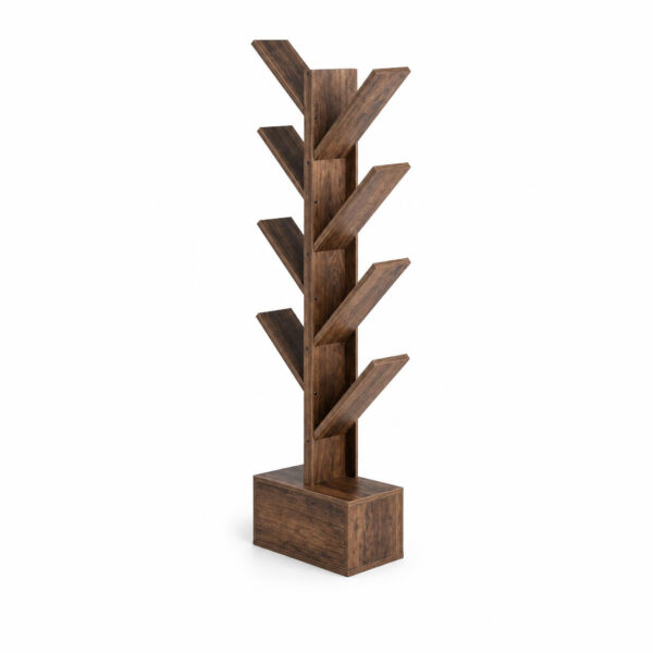Industrial Tree-Style Bookshelf