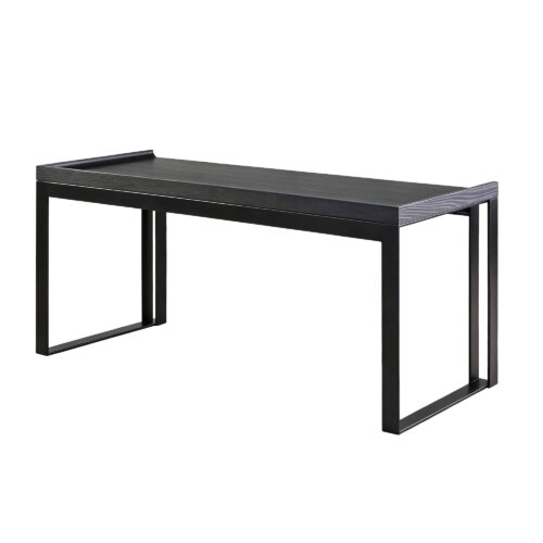 Wood Veneer Study Desk with Carbon Steel Frame