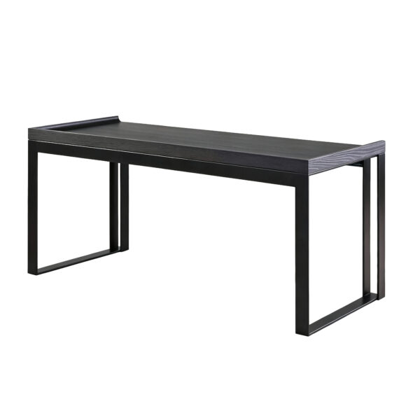 Wood Veneer Study Desk with Carbon Steel Frame