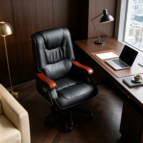 Cushioned-Back Office Chair