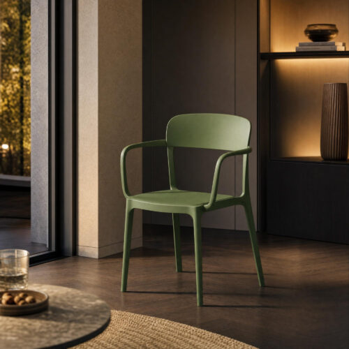 Curved Accent Armchair